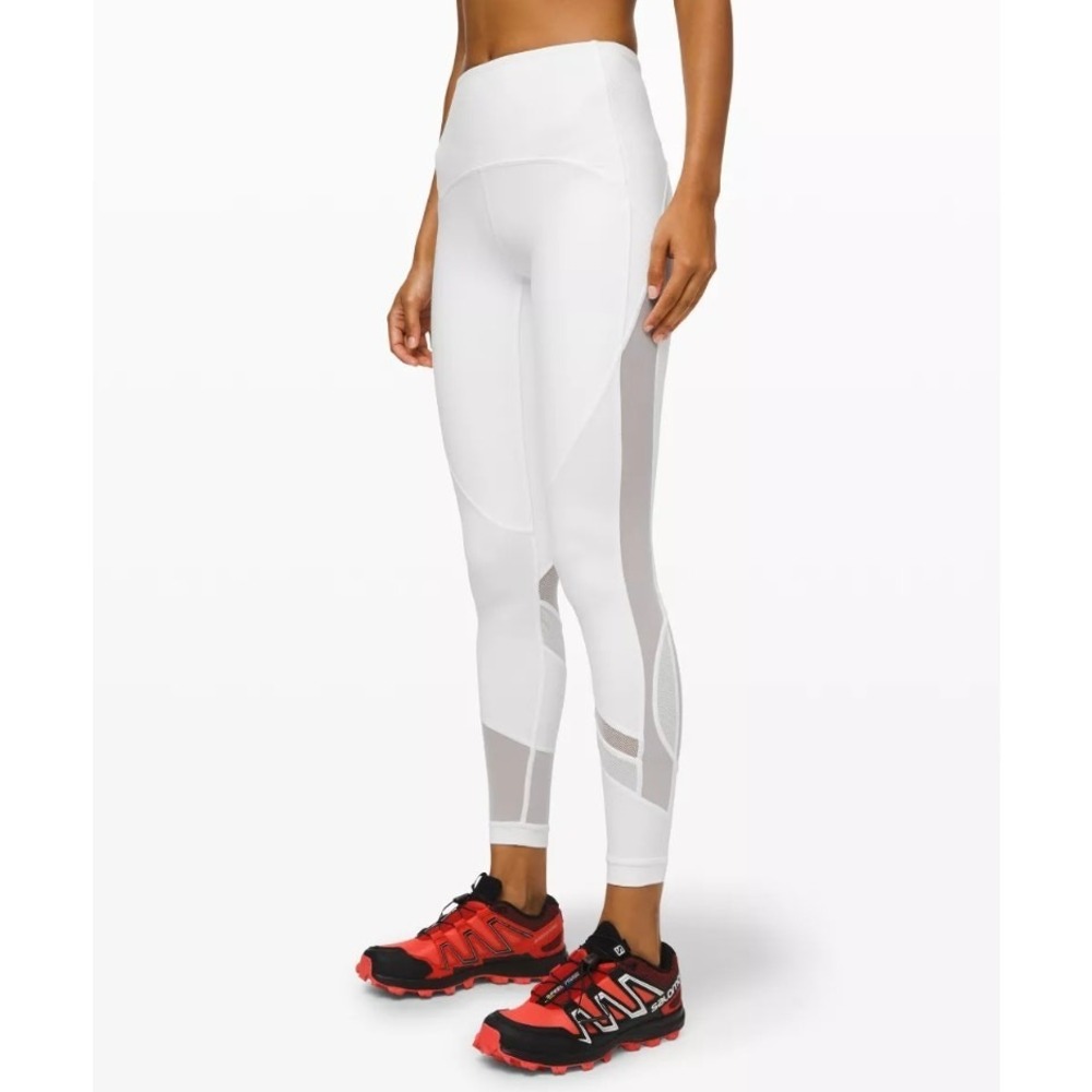 Lululemon Clear The Court HR 28" Leggings Womens Size 6 White Training Gym